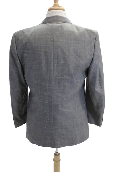 Calvin Klein Mens Wool Gray Suit Jacket Button Classic Size 42