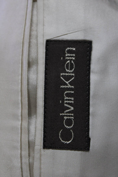 Calvin Klein Mens Wool Gray Suit Jacket Button Classic Size 42