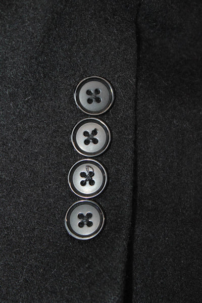 Club Room Mens Blazer Black Camelhair Collared Button Long Sleeve Size 42