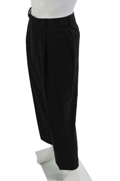 Hart Schaffner Marx Mens 2 Piece Black Wool Suit Big & Tall Size 42