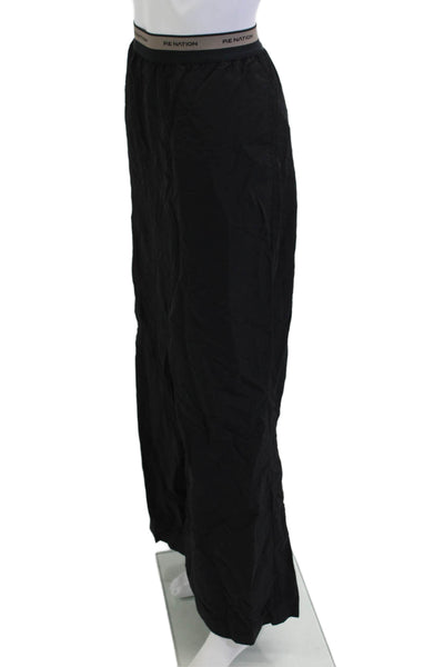 PE Nation Unisex Windbreaker Pants Black 100% Nylon 26 Inseam Size M