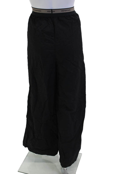 PE Nation Unisex Windbreaker Pants Black 100% Nylon 26 Inseam Size M