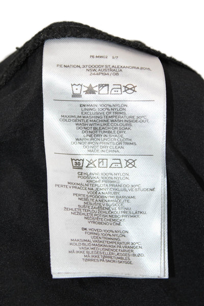PE Nation Unisex Windbreaker Pants Black 100% Nylon 26 Inseam Size M