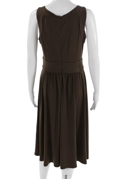 BCBG Paris Women Fit & Flare Tank Dress Brown Size 8