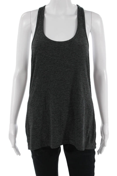 Beyond Yoga Women Basic Sleeveless Dark Gray Tank Size L