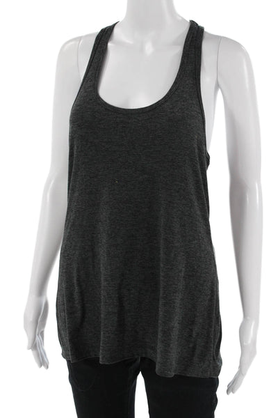 Beyond Yoga Women Basic Sleeveless Dark Gray Tank Size L