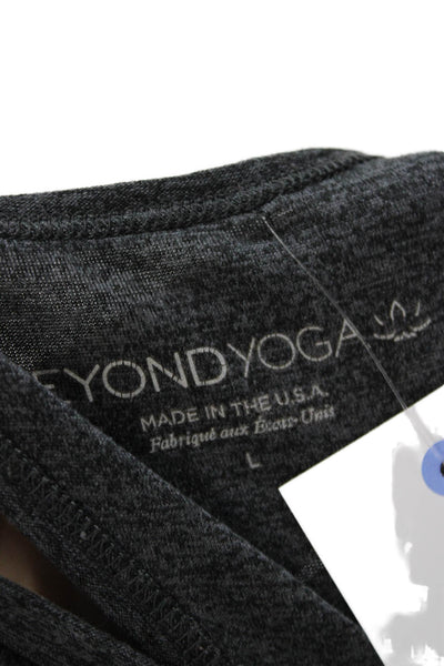 Beyond Yoga Women Basic Sleeveless Dark Gray Tank Size L