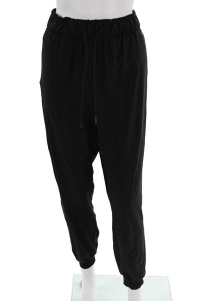 Lululemon Unisex Black Jogger Sweatpants Drawstring Size 12