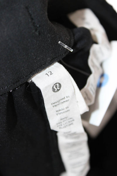 Lululemon Unisex Black Jogger Sweatpants Drawstring Size 12