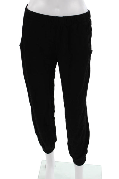 Monrow Womens Jogger Sweatpants Black Rayon Blend Size M