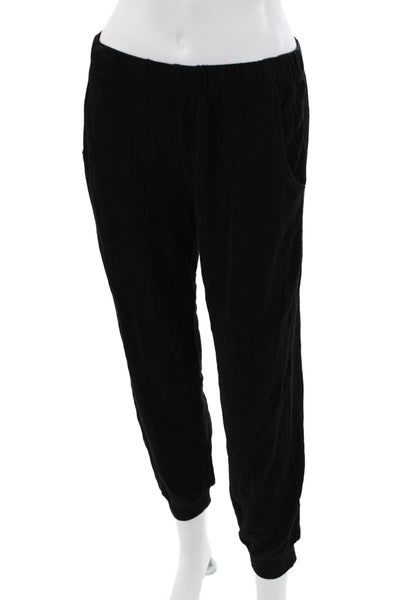 Monrow Womens Jogger Sweatpants Black Rayon Blend Size M