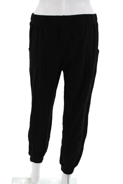 Monrow Womens Jogger Sweatpants Black Rayon Blend Size M