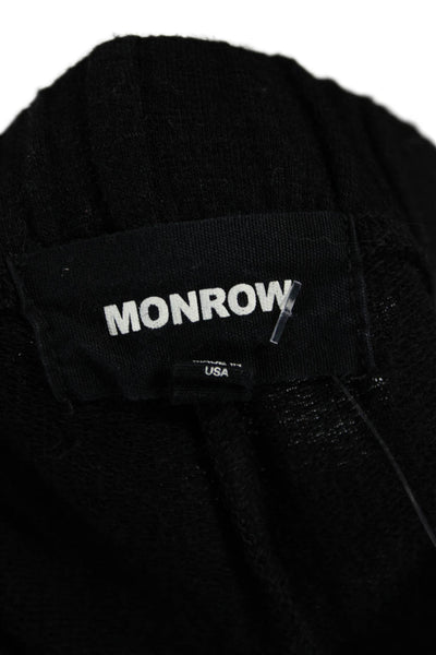 Monrow Womens Jogger Sweatpants Black Rayon Blend Size M