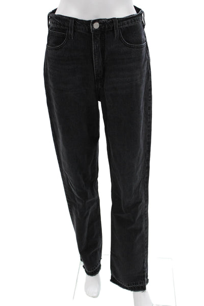 Frame Womens Straight Black Jeans High Rise 31 Inseam Size 27