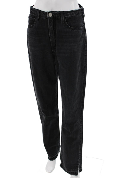 Frame Womens Straight Black Jeans High Rise 31 Inseam Size 27
