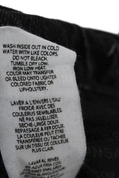 Frame Womens Straight Black Jeans High Rise 31 Inseam Size 27