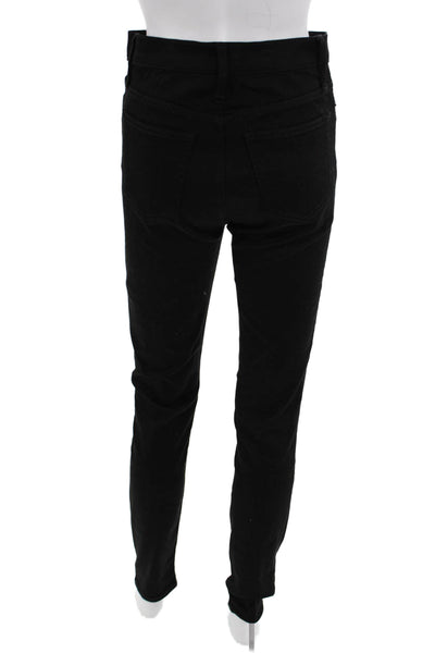 J Crew Unisex Skinny Black Jeans Cotton Button Mid Rise Size 27