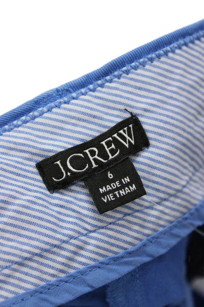 J Crew Unisex Chino Shorts Blue 97% Cotton 3% Elastane Size 6