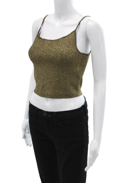 ALC Women Cropped Camisole Black Round Neck Sleeveless Size XS