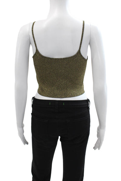 ALC Women Cropped Camisole Black Round Neck Sleeveless Size XS