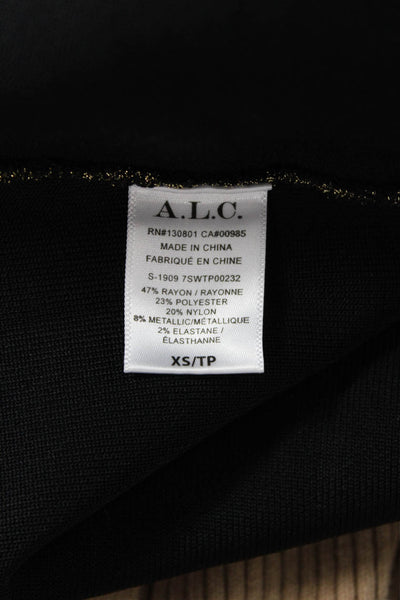 ALC Women Cropped Camisole Black Round Neck Sleeveless Size XS