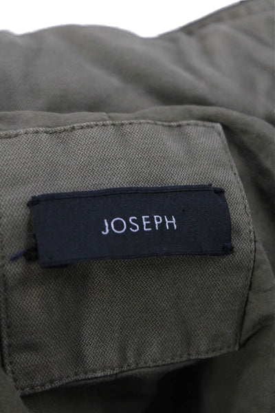 Joseph Unisex Military Jacket Green High Neck Long Sleeve Button Size S