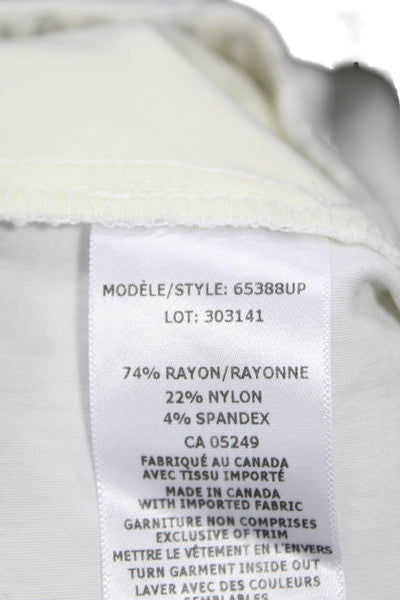 Up! Women Ankle Cropped Pants White Paisley Size 4