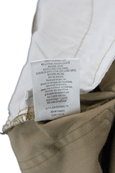 Minnie Rose Women Ankle Chino Khakis Beige Button Size 4