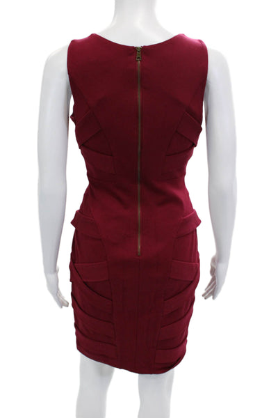 Cynthia Steffe Womens Bodycon Sheath Dress Red Sleeveless Size 4