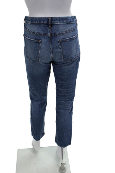 J Brand Womens High Rise Ankle Cropped Jeans Dark Blue Size 27