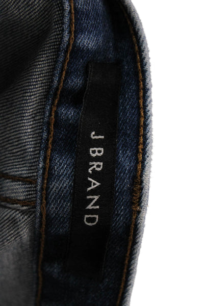 J Brand Womens High Rise Ankle Cropped Jeans Dark Blue Size 27