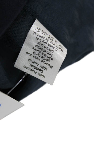 J Crew Women Pleated Mini Skirt Dark Blue 100% Acetate Size 2