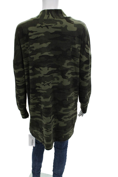 Sanctuary Unisex Cardigan Green Camouflage Long Sleeve Size S