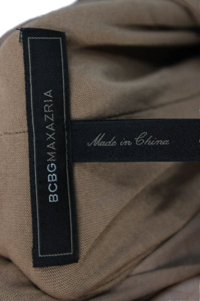 BCBG Max Azria Womens Brown High Neck Sleeveless Tie Blouse Size S