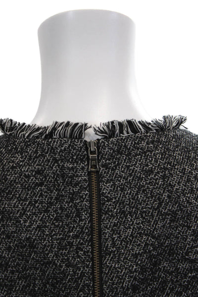 BCBG Max Azria Women Sleeveless Black Herringbone Crew Neck Blouse Size XS