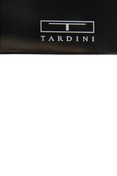 Tardini Womens Genuine American Alligator Compact Mirror Case Matte Gold
