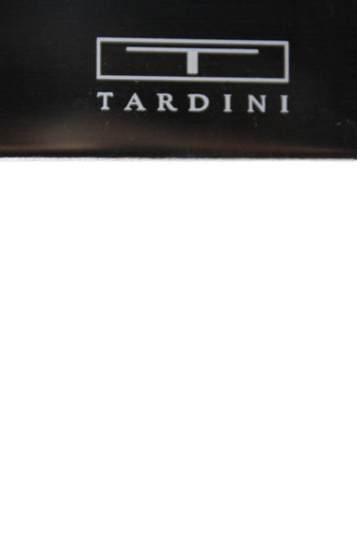 Tardini Womens Genuine American Alligator Compact Mirror Case Taupe Brown