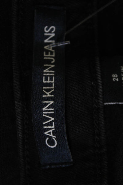 Calvin Klein Jeans Mens Bermuda Shorts Black 99% Cotton Stretch Size 28