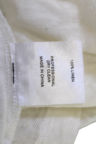 Generation Love Womens White Crew Neck Sleeveless Tank Designer Size L