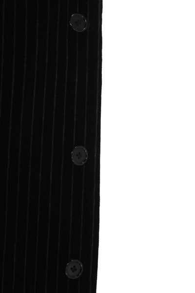 Calvin Klein Mens Black Striped Cotton Blend Blazer Long Sleeve Size 44