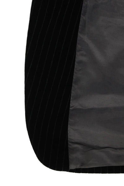 Calvin Klein Mens Black Striped Cotton Blend Blazer Long Sleeve Size 44
