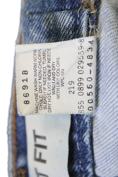 Levis Mens Tapered Jeans Blue Button Fly Size 25