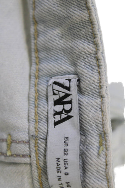 Zara Unisex Cargo Pants Gray 100% Cotton Mid Rise Inseam 29 Size 0