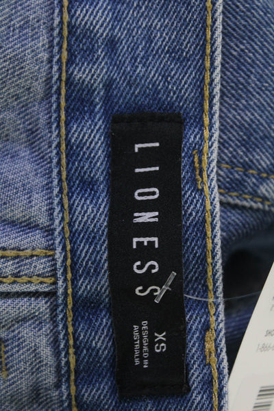 Lioness Unisex Cropped Straight Blue Jeans Size XS