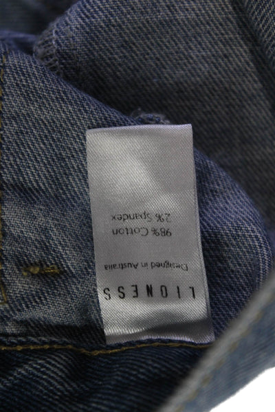 Lioness Unisex Cropped Straight Blue Jeans Size XS