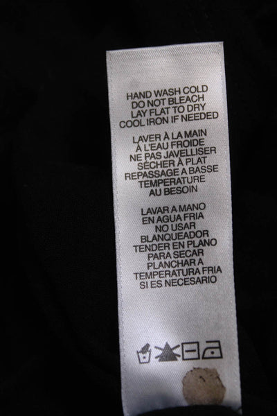 Frame Womens Black Basic Jersey T-Shirt Crew Neck Short Sleeve Size XS