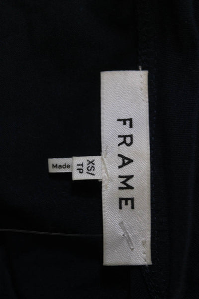 Frame Womens Jersey T-Shirt Dark Blue Crew Neck Short Sleeve Size XS