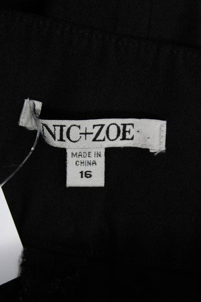 Nic + Zoe Women Black Dress Pants Plus Size 16