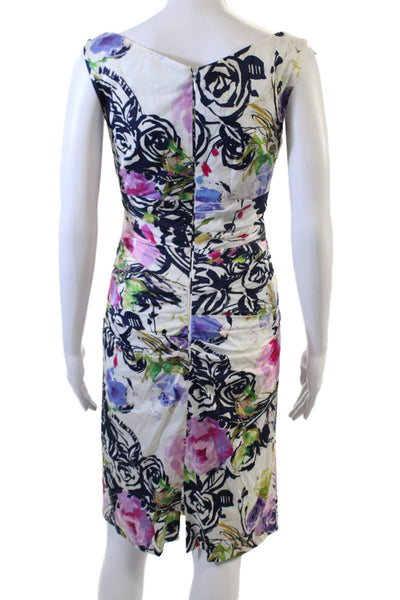 Talbot Runhof Women Bodycon Pencil Dress Black V-Neck Sleeveless Cotton Size S