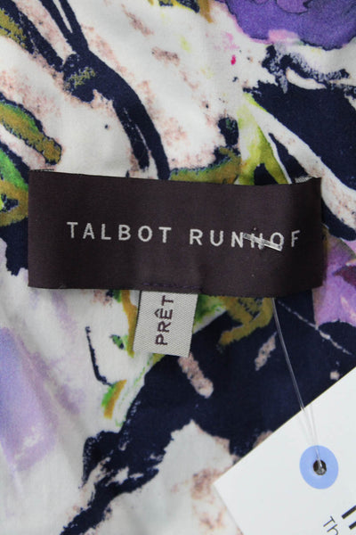 Talbot Runhof Women Bodycon Pencil Dress Black V-Neck Sleeveless Cotton Size S